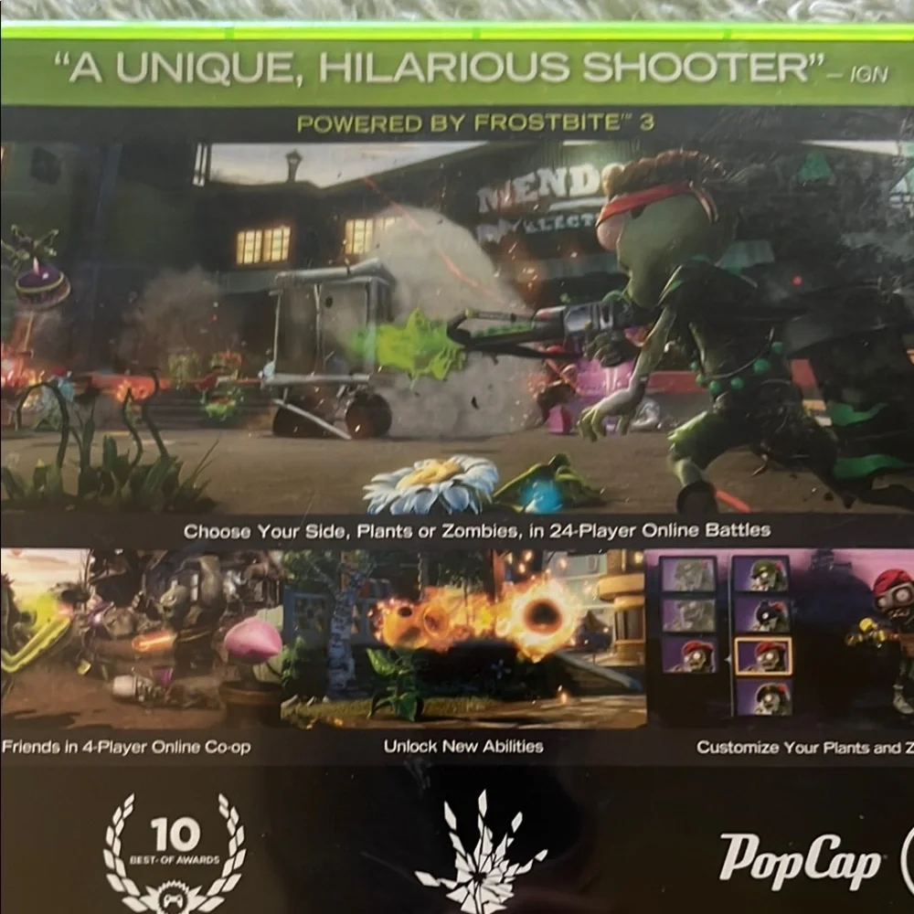 Green Xbox 360 Video Game Plants vs Zombies Garden Warfare